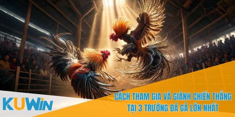 3 Trường Đá Gà Lớn Nhất Và Dịch Vụ Cá Cược Uy Tín Từ KUWIN 4 Đặt cược tại 3 Trường đá gà lớn nhất rất thuận tiện